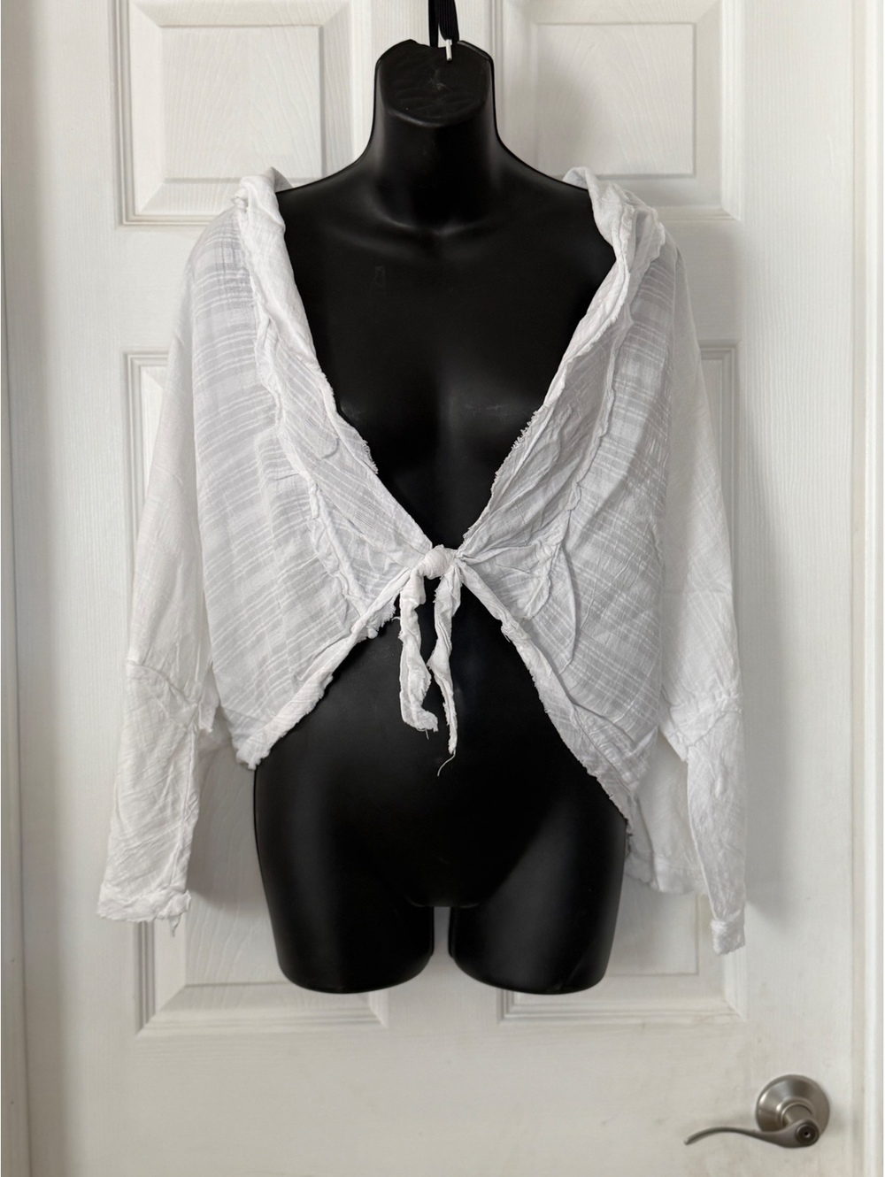 Maven West White Tie Front Blouse Size XS